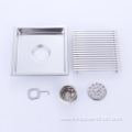 Square kitchen stainless steel shower drains